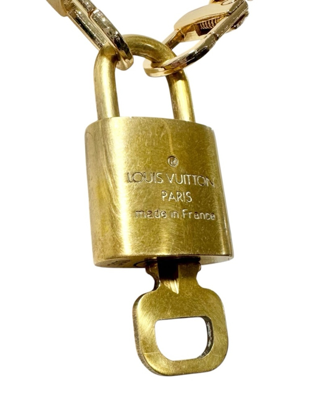 Authentic Louis Vuitton #300 Lock & Key Set on a 18K Gold Plated Chain Necklace - Picture 10 of 12